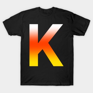 Fire Letter K T-Shirt